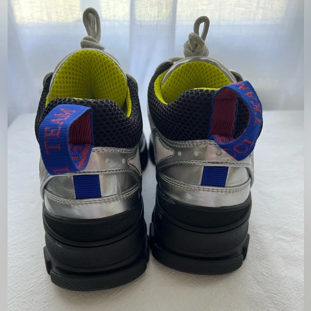 New Gucci Flashtrek Chunky Silver Sneakers with Size 5 - Picture 3 of 9